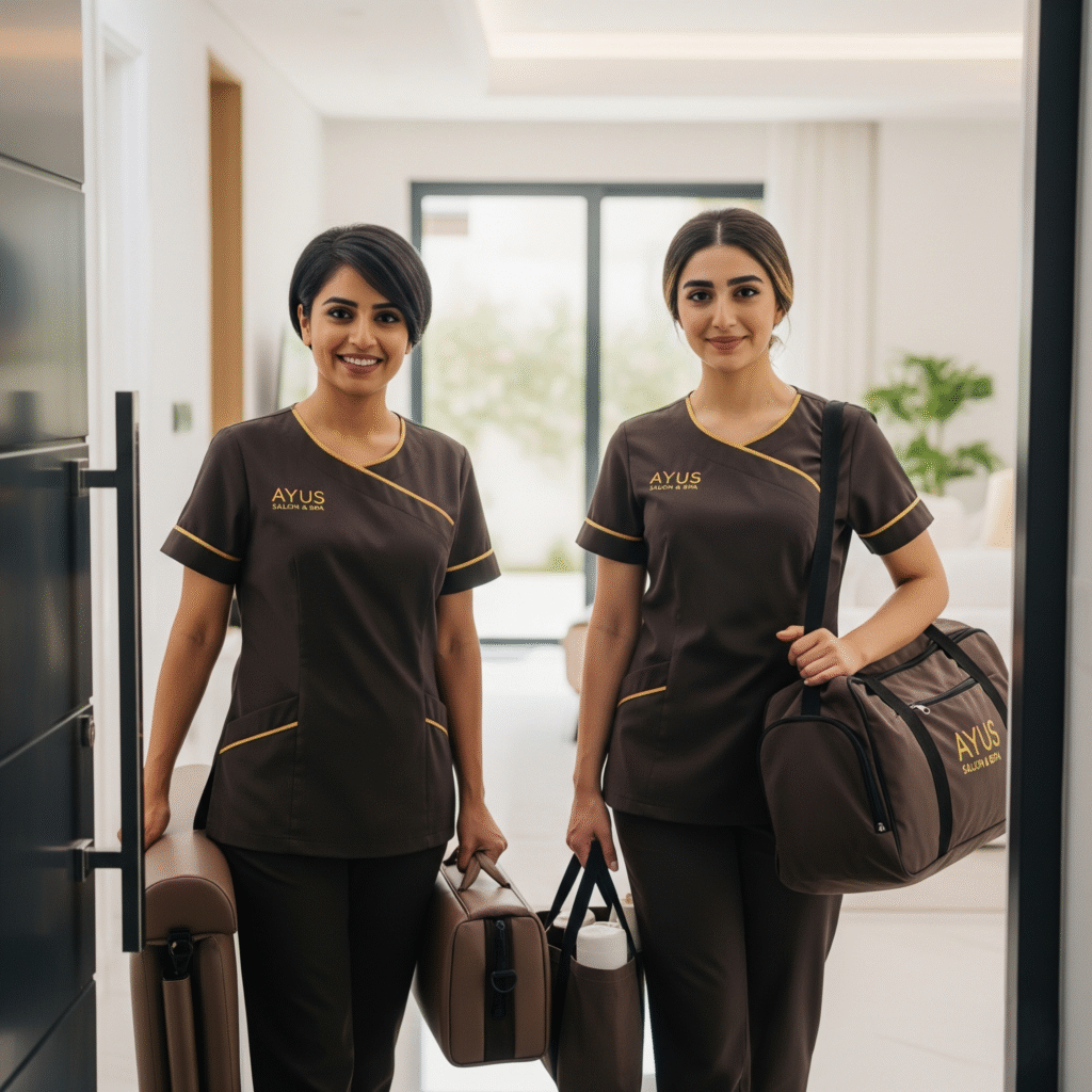 Ayus Salon and Spa staff Customer Visit 1