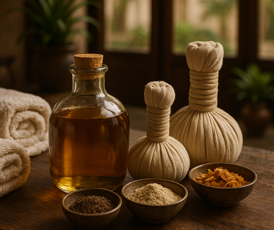 Best Home Massage Dubai Ayus Client Visit with Herbal Oils