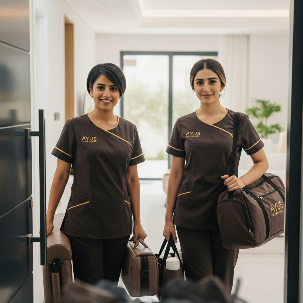 Client Visit By Ayus -Best Home Massage Dubai