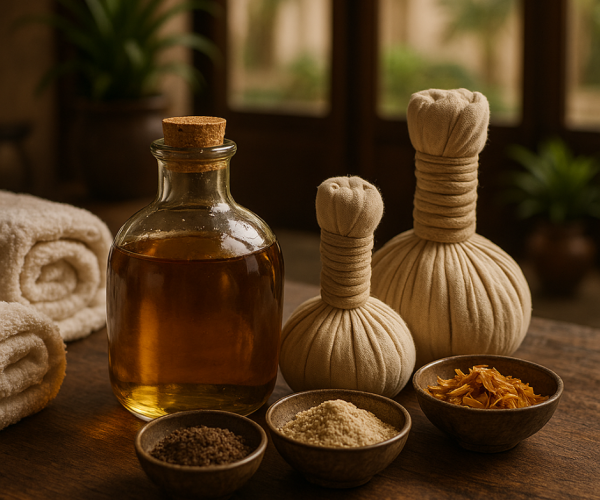 Best Home Massage Dubai Ayus Client Visit with Herbal Oils
